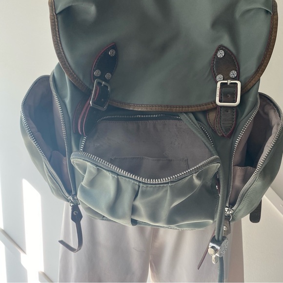 MZ Wallace Marlena Army Green Nylon Backpack Olive - Picture 7 of 16